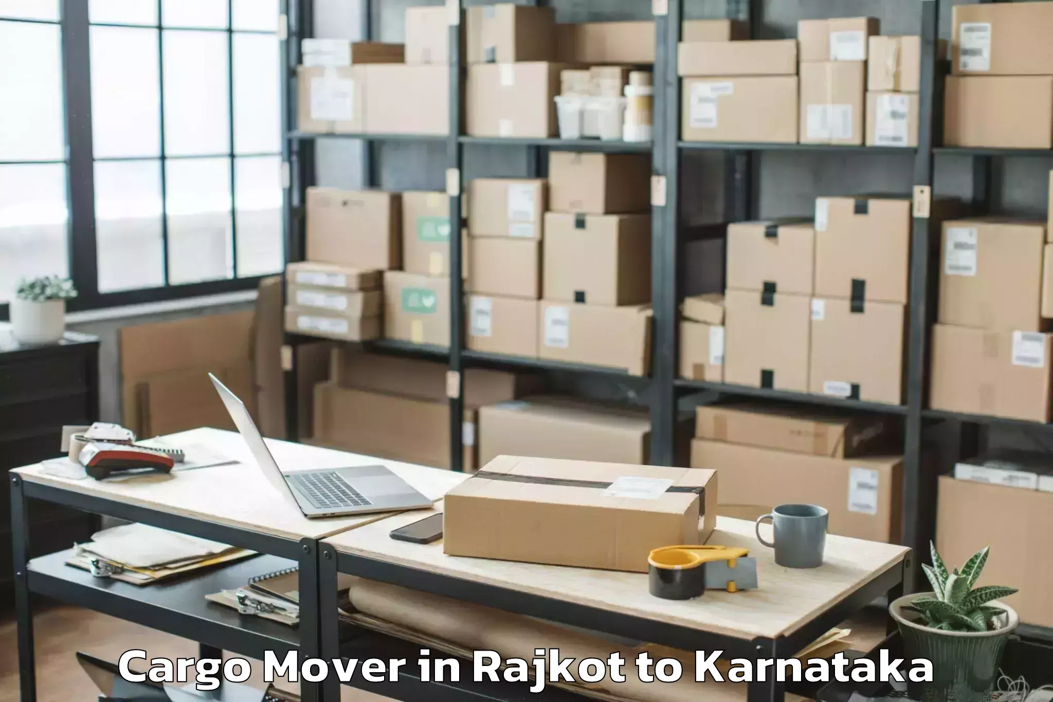 Rajkot to Sri Devaraj Urs Academy Of Hig Cargo Mover Booking